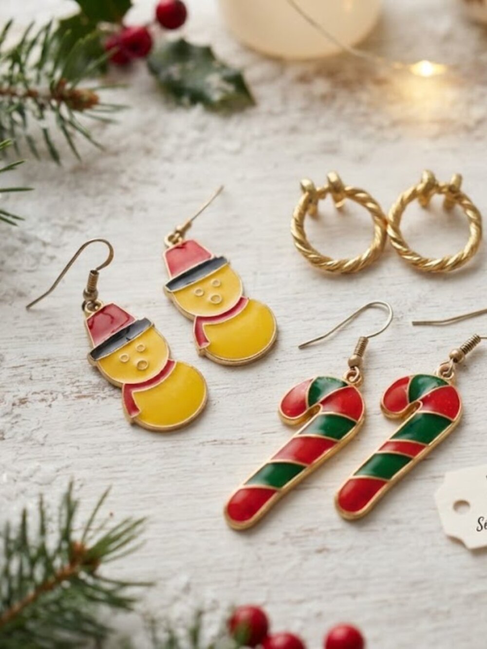 Vintage Festive Holiday Earrings